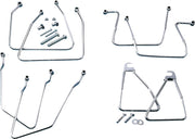 Drag Specialties Chrome Saddlebag Support Brackets Silver Left Right Steel Pair