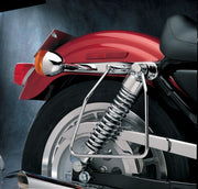 Drag Specialties Chrome Saddlebag Support Brackets Silver Left Right Steel Pair - 77-0032