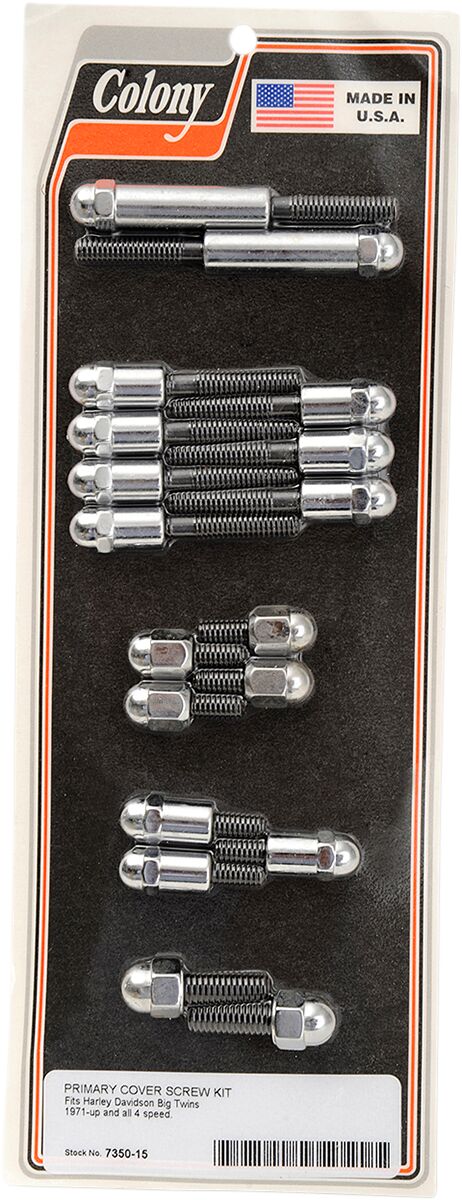 Colony Primary Cover Acorn Screw Kit Chrome Silver