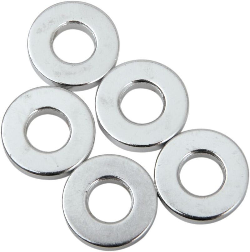 Drag Specialties Replacement Spacers Silver Smooth Steel 5 Pack - MPB501
