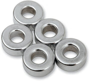 Drag Specialties Replacement Spacers Silver Smooth Steel 5 Pack