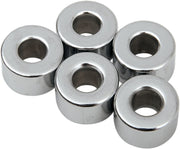 Drag Specialties Replacement Spacers Silver Smooth Steel 5 Pack