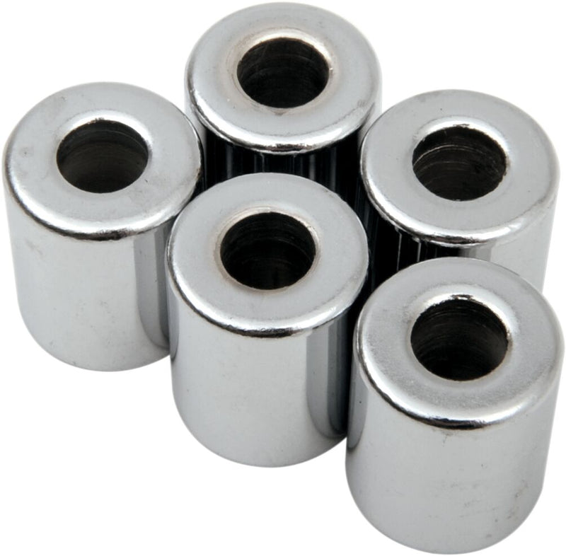 Drag Specialties Replacement Spacers Silver Smooth Steel 5 Pack - MPB505