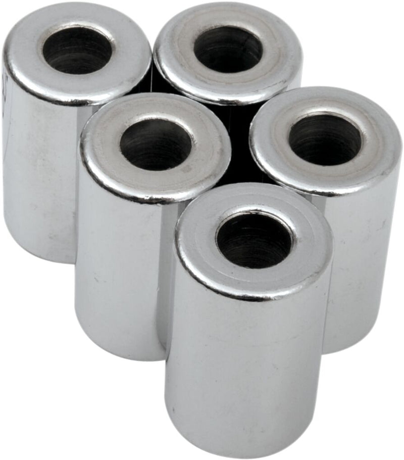 Drag Specialties Replacement Spacers Silver Smooth Steel 5 Pack - MPB506