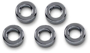 Drag Specialties Replacement Spacers Silver Smooth Steel 5 Pack - MPB508