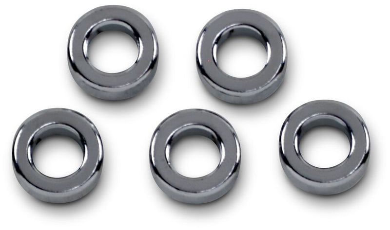Drag Specialties Replacement Spacers Silver Smooth Steel 5 Pack - MPB508