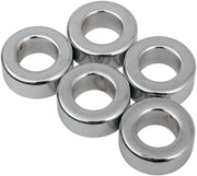 Drag Specialties Replacement Spacers Silver Smooth Steel 5 Pack - MPB508
