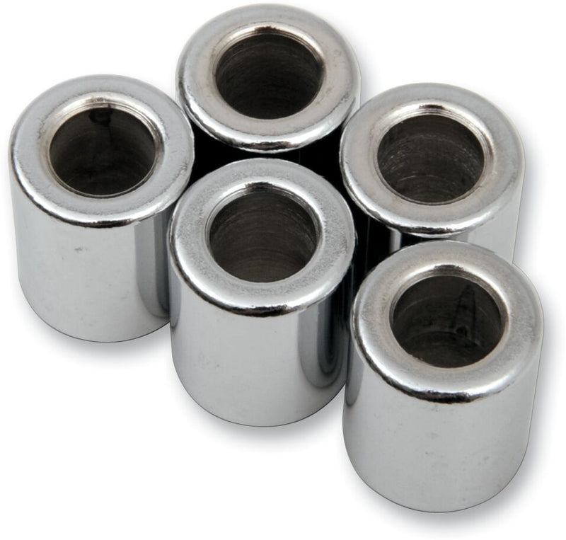 Drag Specialties Replacement Spacers Silver Smooth Steel 5 Pack