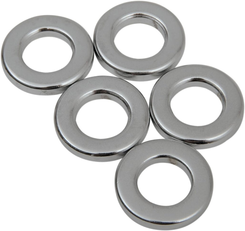 Drag Specialties Replacement Spacers Silver Smooth Steel 5 Pack - MPB513