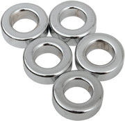 Drag Specialties Replacement Spacers Silver Smooth Steel 5 Pack - MPB514