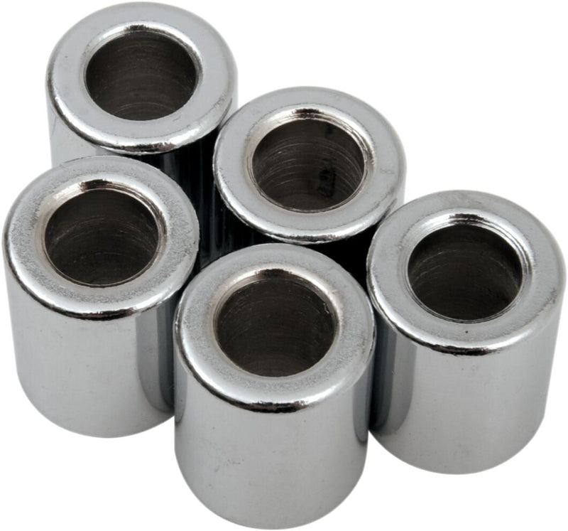 Drag Specialties Replacement Spacers Silver Smooth Steel 5 Pack - MPB517