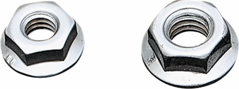 Gardner-Westcott Flange Nuts Silver Coarse Thread 10 Pack