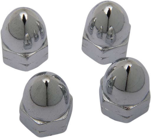 Drag Specialties Chrome Ware Nuts Silver Acorn Multi Functional 4 Pack