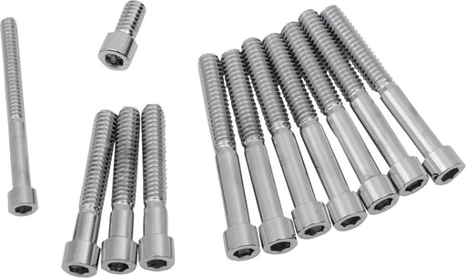 Drag Specialties Primary Cover Only Bolt Kit Chrome Silver Smooth Socket-Head