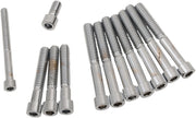 Drag Specialties Primary Cover Only Bolt Kit Chrome Silver Smooth Socket-Head - MK346S