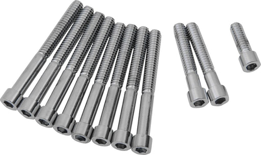 Drag Specialties Primary Cover Only Bolt Kit Chrome Silver Smooth Socket-Head