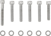 Drag Specialties Cam Cover Bolt Kit Chrome Silver Knurled Socket-Head Steel