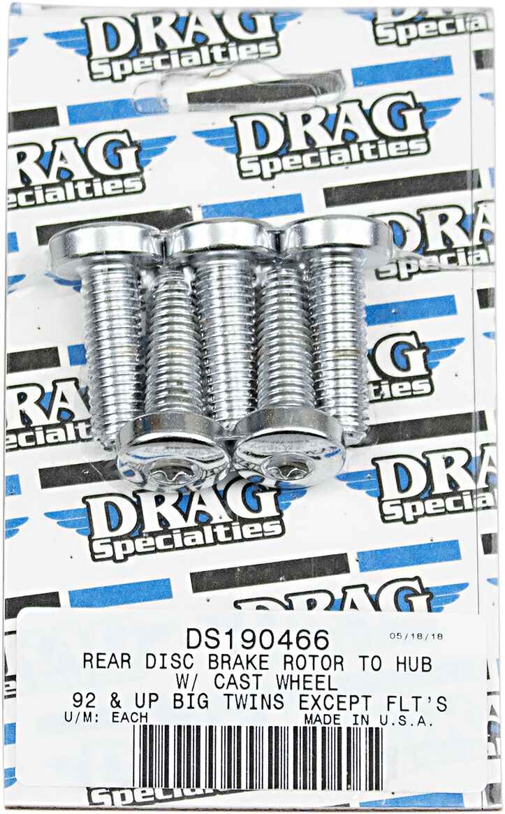 Drag Specialties Disc Brake Hub Mounting Kit Chrome Cast Wheel Spoked Wheel Rotor Steel - MK307
