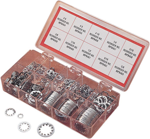 Drag Specialties Inside Star Washer Assortment Silver Kit