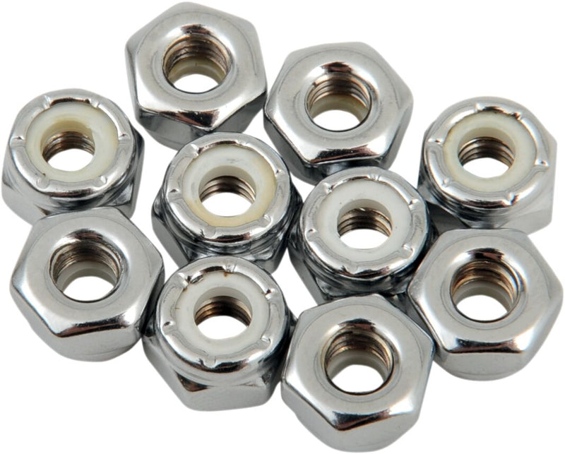 Drag Specialties Replacement Insert Nuts Silver Coarse Thread Fine Thread Nylon 10 Pack