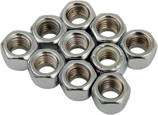 Drag Specialties Replacement Insert Nuts Silver Coarse Thread Fine Thread Nylon 10 Pack