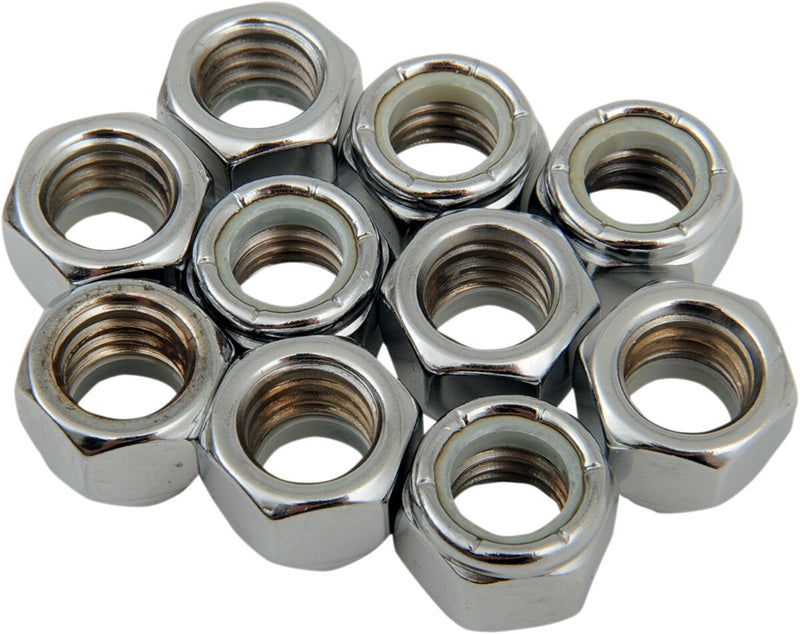 Drag Specialties Replacement Insert Nuts Silver Coarse Thread Fine Thread Nylon 10 Pack