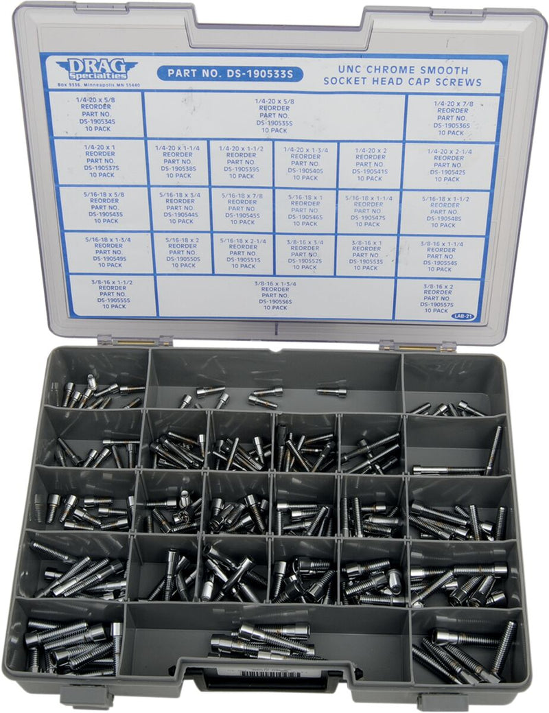 Drag Specialties Smooth Style Coarse Thread Socket-Head Bolt Assortment