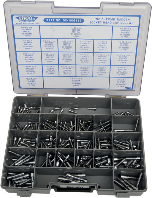 Drag Specialties Smooth Style Coarse Thread Socket-Head Bolt Assortment