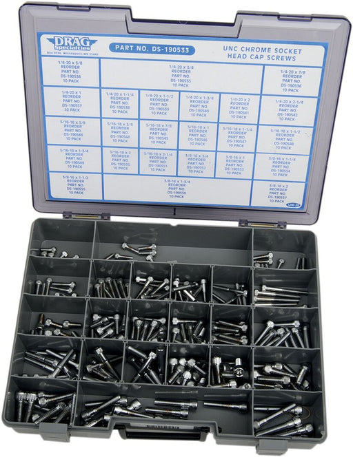 Drag Specialties Knurled End Coarse Thread Socket-Head Bolt Assortment
