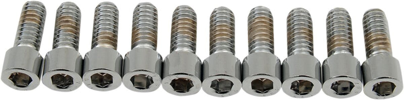 Drag Specialties Socket-Head Bolts Silver Smooth 10 Pack