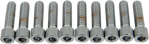 Drag Specialties Socket-Head Bolts Silver Smooth 10 Pack