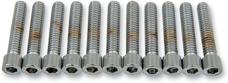 Drag Specialties Socket-Head Bolts Silver Smooth 10 Pack