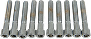 Drag Specialties Socket-Head Bolts Silver Smooth 10 Pack