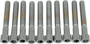 Drag Specialties Socket-Head Bolts Silver Smooth 10 Pack