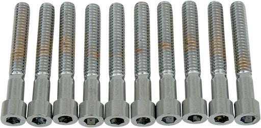 Drag Specialties Socket-Head Bolts Silver Smooth 10 Pack