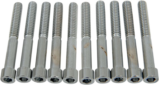 Drag Specialties Socket-Head Bolts Silver Smooth 10 Pack