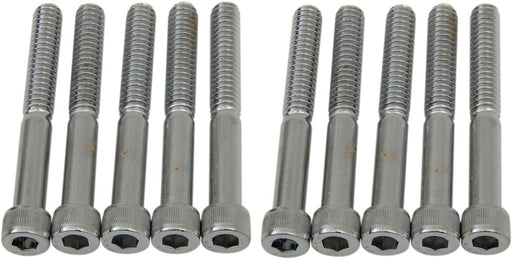 Drag Specialties Socket-Head Bolts Silver Knurled 10 Pack