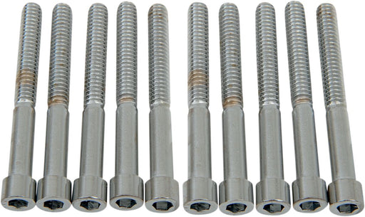 Drag Specialties Socket-Head Bolts Silver Smooth 10 Pack