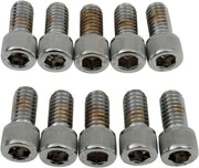 Drag Specialties Socket-Head Bolts Silver Knurled 10 Pack