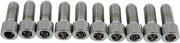 Drag Specialties Socket-Head Bolts Silver Smooth 10 Pack - MPB215S