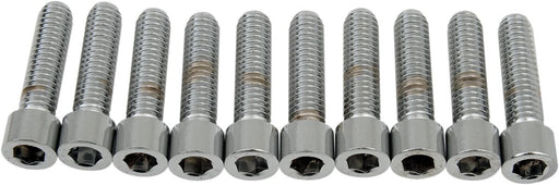 Drag Specialties Socket-Head Bolts Silver Smooth 10 Pack