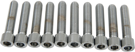 Drag Specialties Socket-Head Bolts Silver Smooth 10 Pack