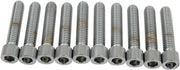 Drag Specialties Socket-Head Bolts Silver Smooth 10 Pack - MPB219S