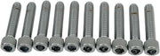 Drag Specialties Socket-Head Bolts Silver Knurled 10 Pack