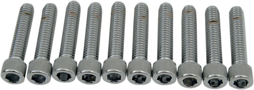 Drag Specialties Socket-Head Bolts Silver Knurled 10 Pack