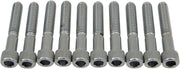 Drag Specialties Socket-Head Bolts Silver Knurled 10 Pack - MPB220