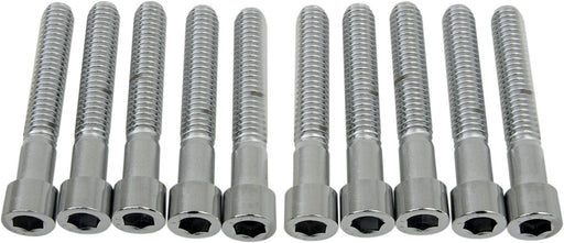Drag Specialties Socket-Head Bolts Silver Smooth 10 Pack