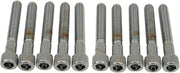 Drag Specialties Socket-Head Bolts Silver Knurled 10 Pack - MPB221