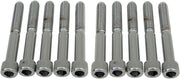 Drag Specialties Socket-Head Bolts Silver Knurled 10 Pack