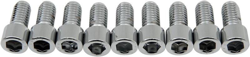 Drag Specialties Socket-Head Bolts Silver Smooth 10 Pack - MPB237S